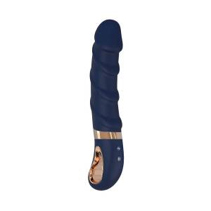 Belenos Silicone Ribbed Vibrator Blue Goddess Collection by Dream Toys