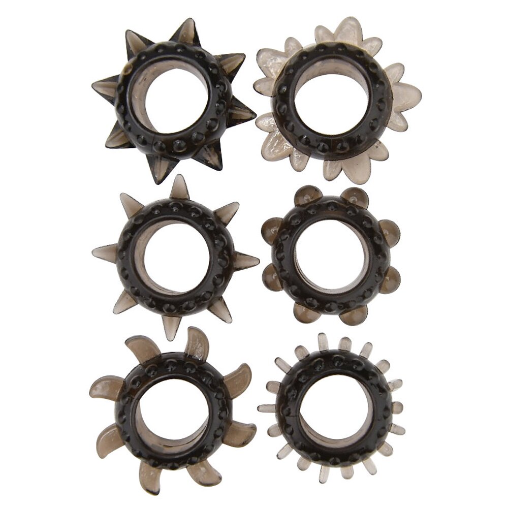 Textured Cock Ring Set (6 Pack) Loving Joy
