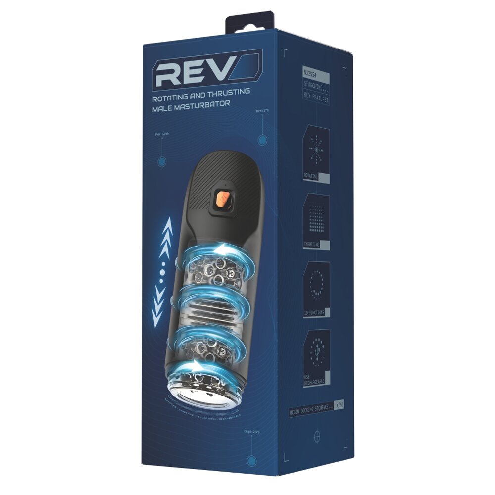 Rev Premium Hands Free Rotating & Thrusting Masturbator Loving Joy