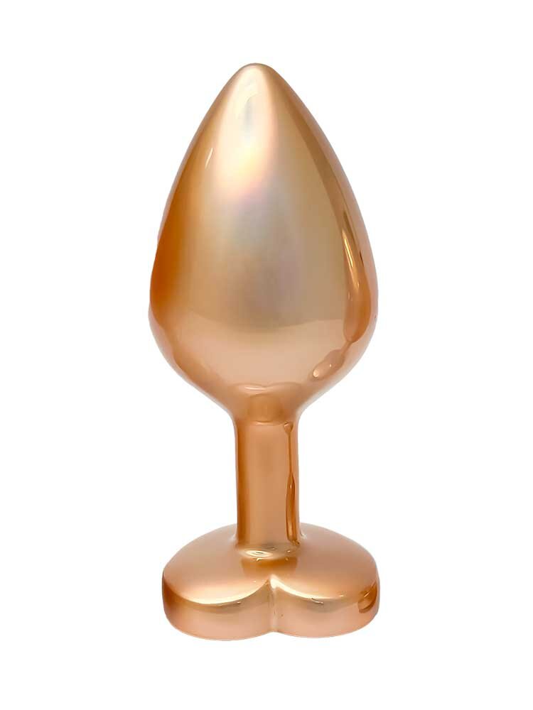 3.4cm Ø Medium Heart Gleaming Love Plug Gold 8.3cm Dream Toys