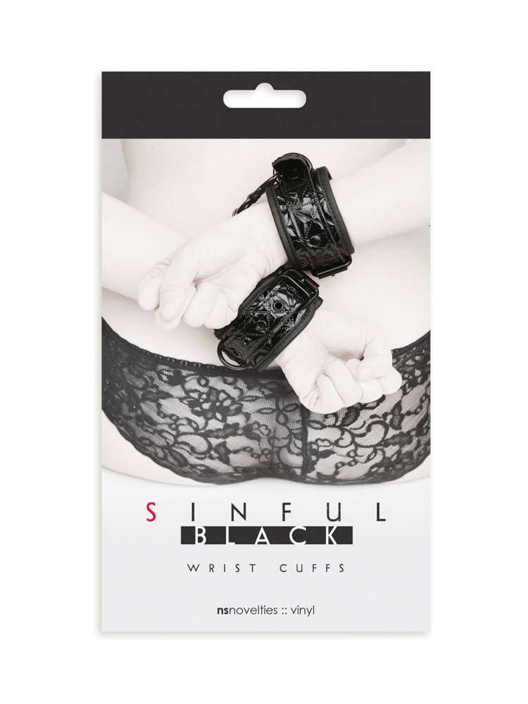 Sinful Black Wrist Cuffs by NS Novelties