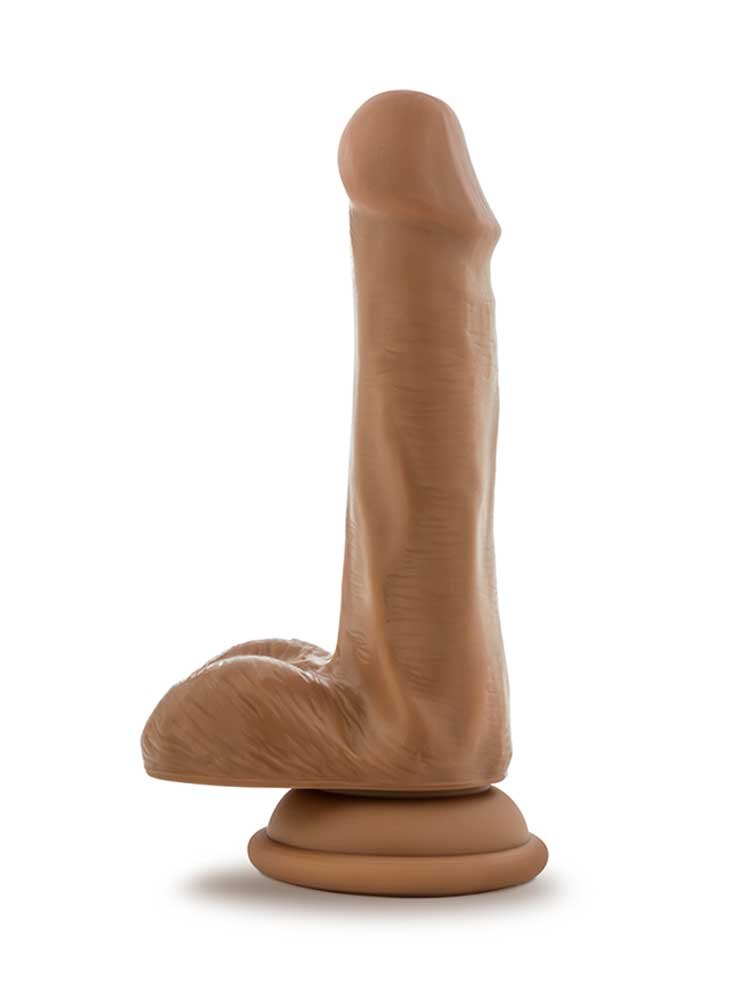 16.5cm Dr Skin Realistic Dildo with Balls & Possable Shaft Mocha Blush Novelties