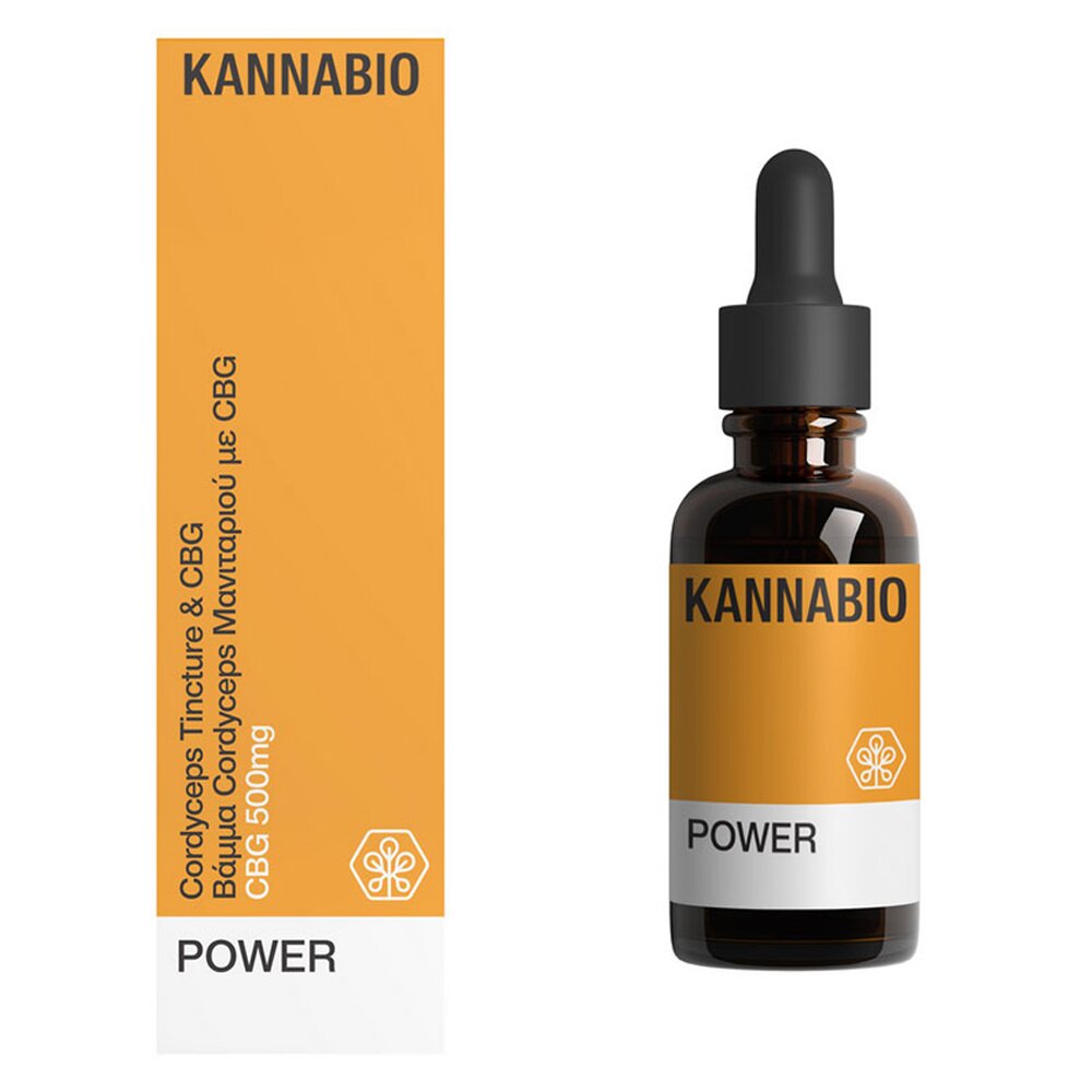 Power Βάμμα Μανιταριού Cordyceps με 500mg CBG 20ml Kannabio