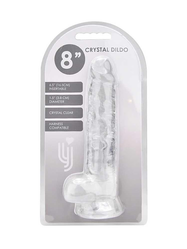 20.0cm Dildo with Balls Clear Loving Joy