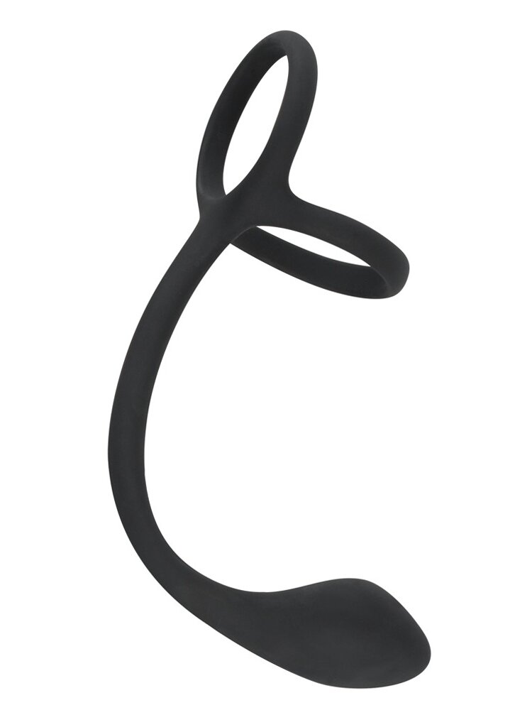 Cock & Ball Ring with Silicone Butt Plug Orion