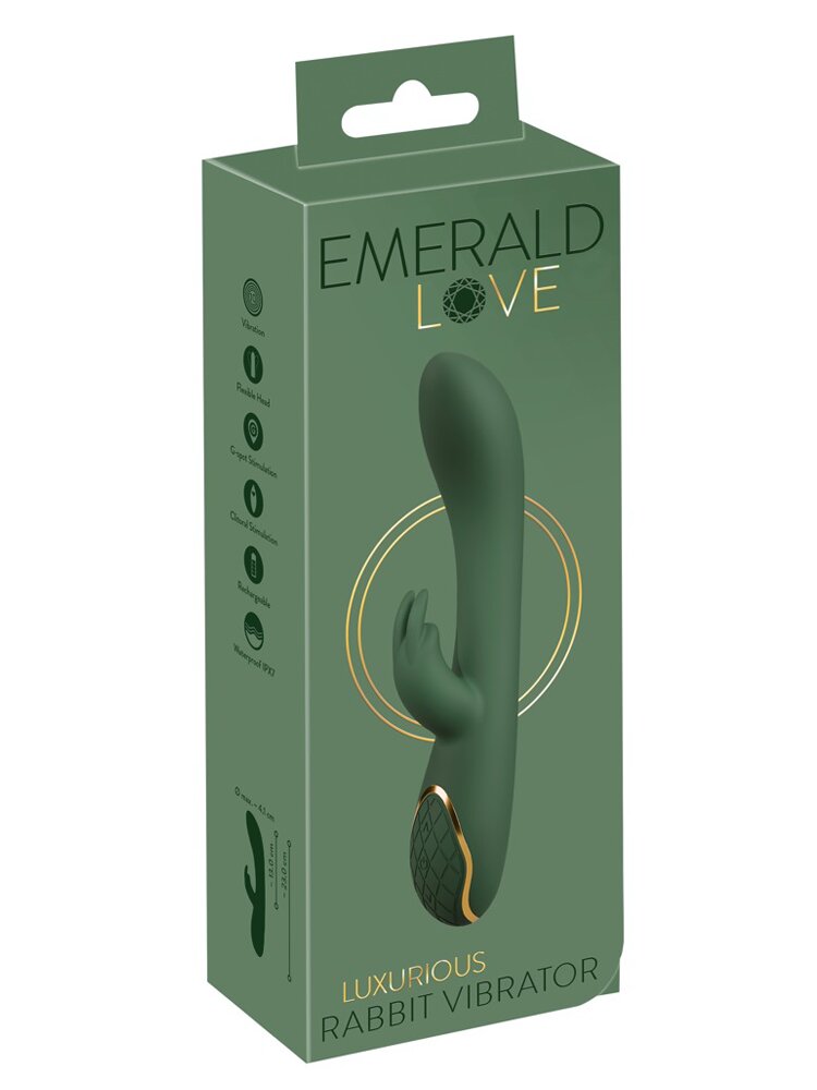 23.0cm Emerald Love Luxurious Slicone Rabbit Vibrator Orion