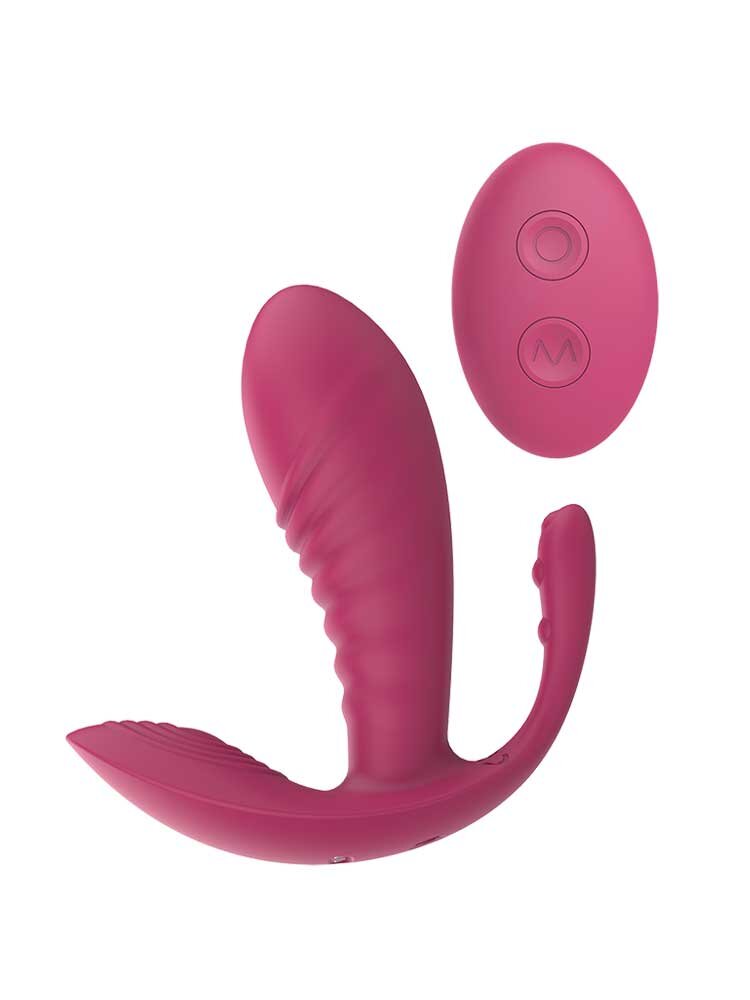 11.8cm Triple Pleasure G-Spot Vibe Remote Controlled Pink Dream Toys