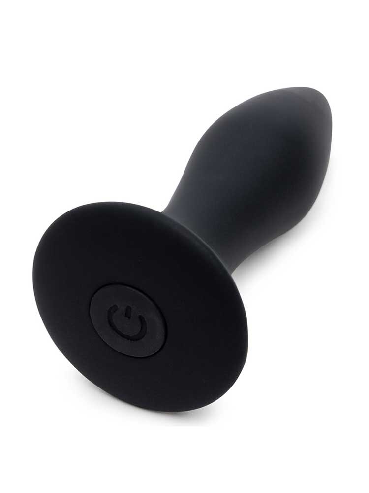 8.5cm Vibrating Butt Plug Silicone Black Fifty Shades of Grey