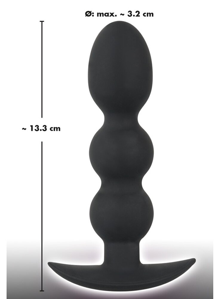 13.2cm Heavy Silicone Beads Black Velvets Orion