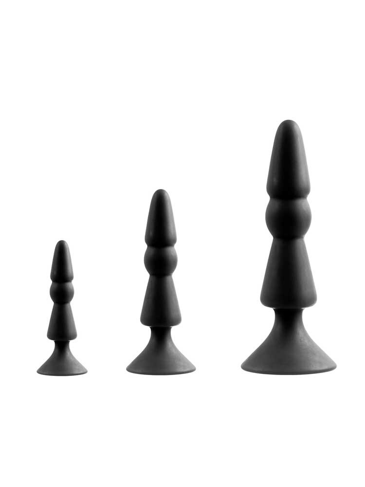 MenStuff 3 Piece Anal Cone Set Black by Dream Toys