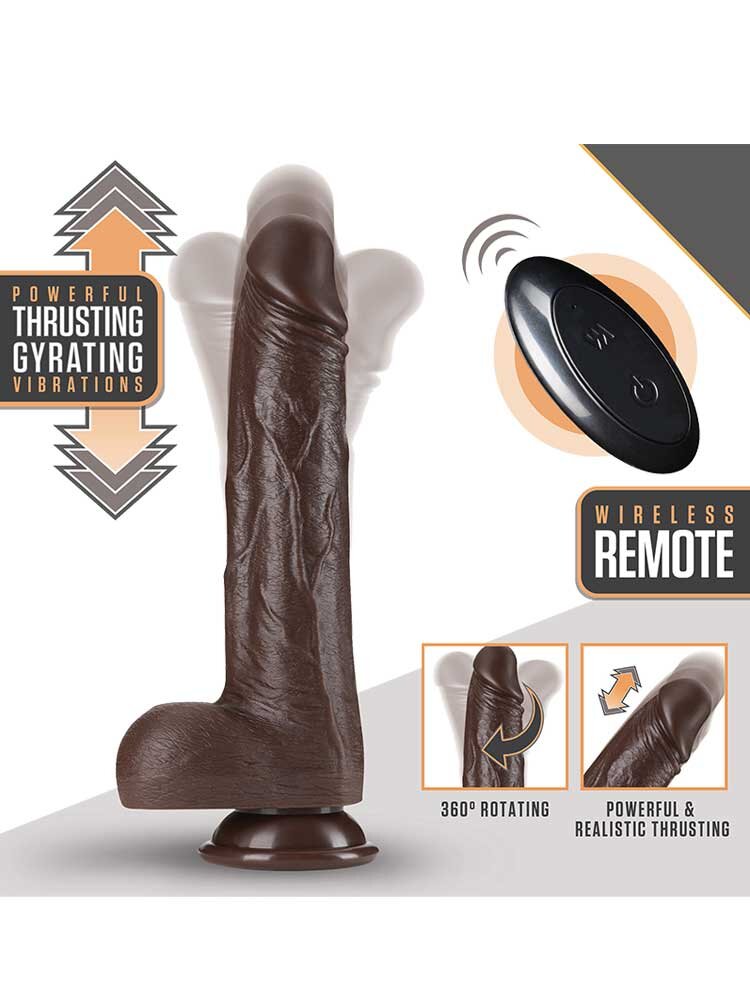 22.2cm Dr Murphy Rechargeable Remote Control Thrusting Gyrating Vibrator Skin by Blush Novelties