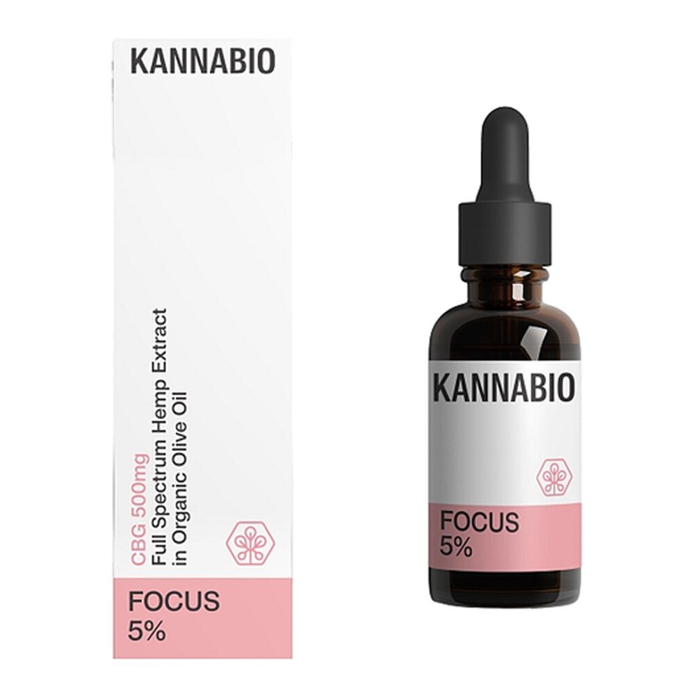 Focus CBG 5% Πλήρους Φάσματος σε ελαιόλαδο (500mg/10ml) Kannabio