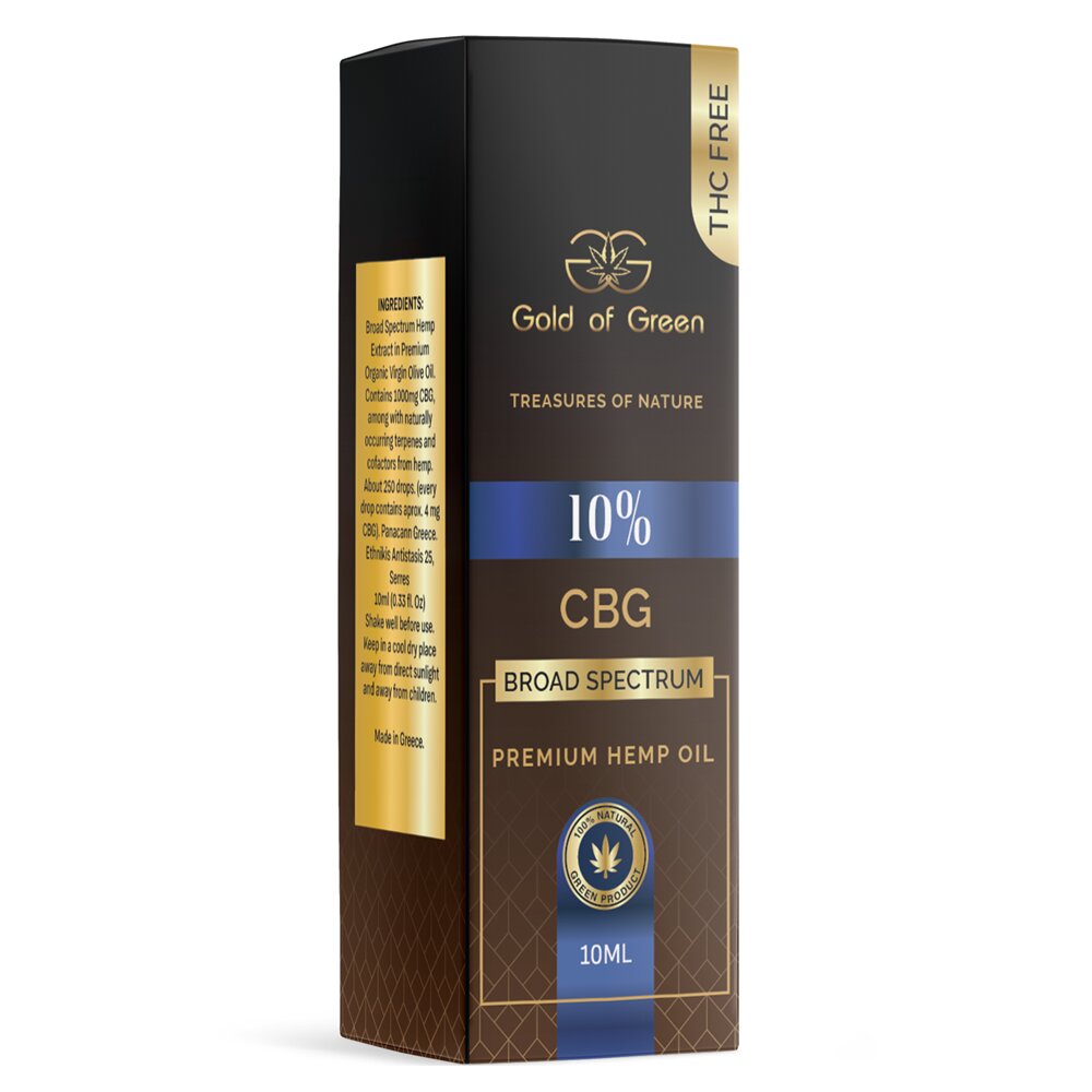 CBG 10% Premium Hemp Oil (CBG 1000mg) 10ml Gold of Green