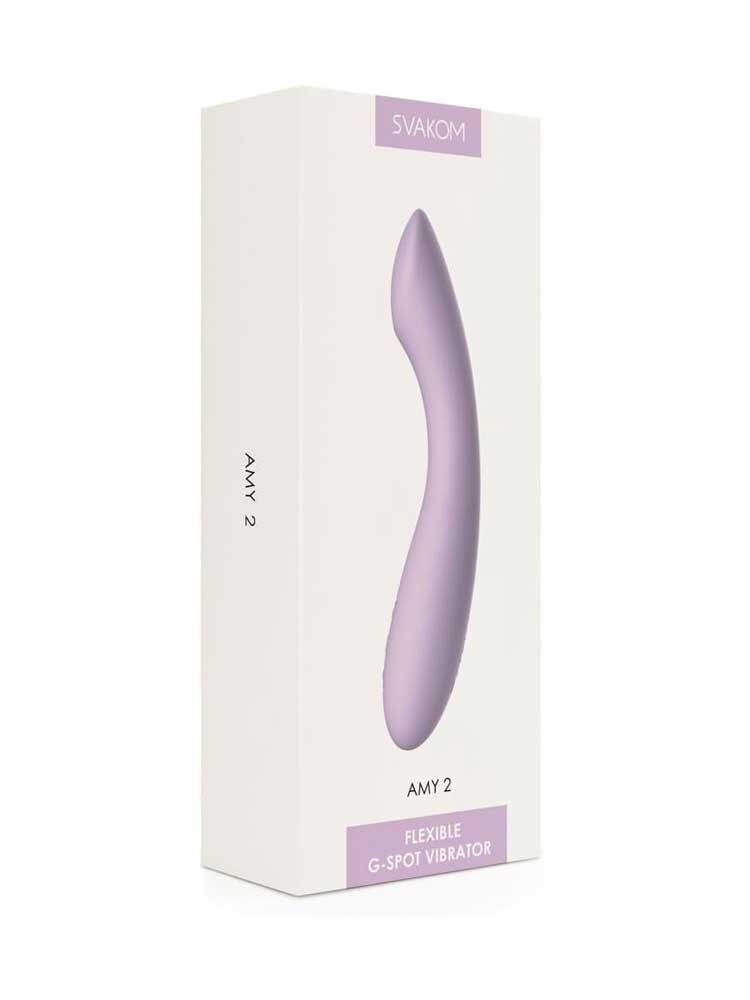 17.4 cm Amy 2 G Spot & Clitoral Vibrator Violet Svakom