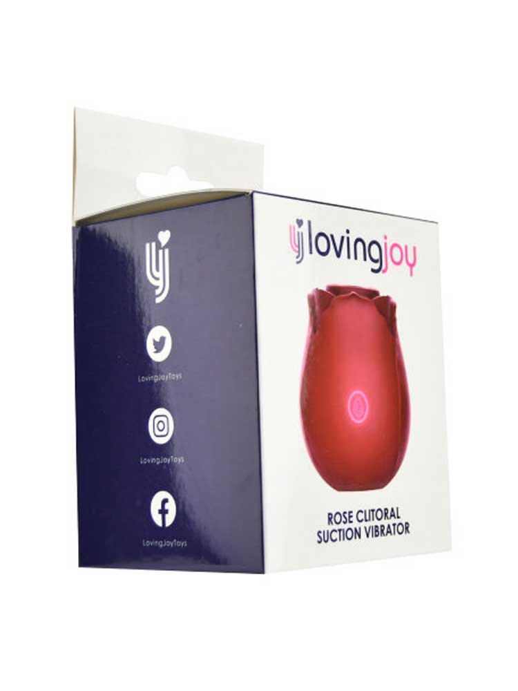 Rose Toy Clitoral Suction Vibrator Red Loving Joy