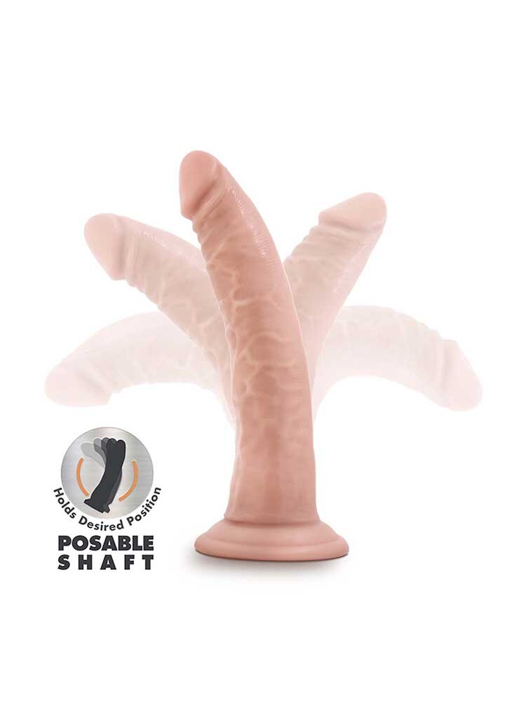 19.0cm Dr Skin Realistic Dildo with Possable Shaft Vanilla Blush Novelties