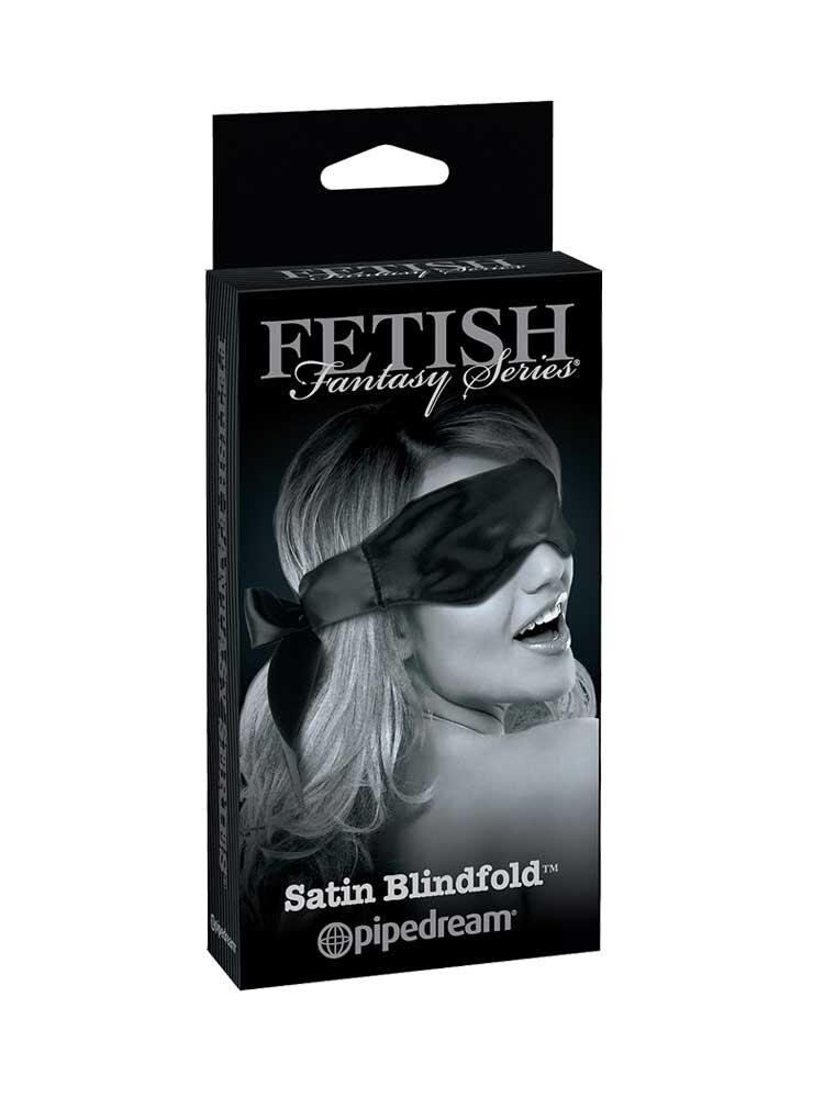 Fetish Black Satin Blindfold by Pipedream