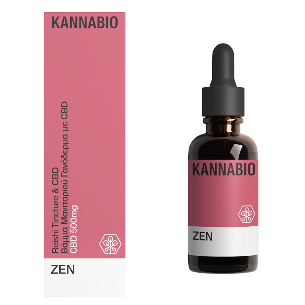 Zen Βάμμα Reishi (Γανόδερμα) Μανιταριού με 500mg CBD 20ml Kannabio