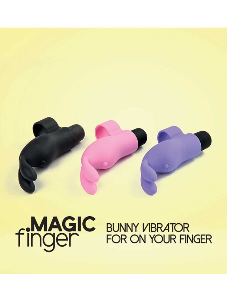Magic Finger Bunny Vibrator Black FeelzToys