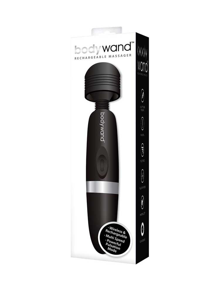 Rechargable Wand Massager Black by BodyWand