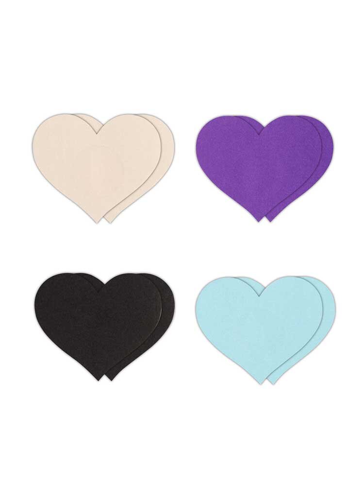 Heart 4 Colors B (4 Pairs) Pretty Pasties NS Novelties