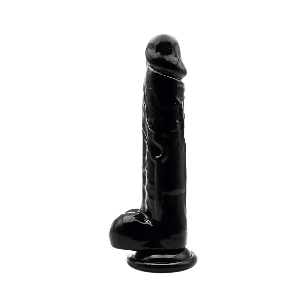20.0cm Dildo with Balls Black Loving Joy