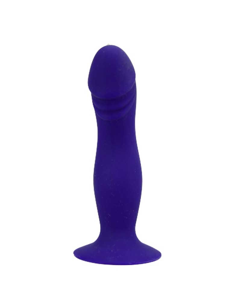 Silicone Dildo 15.50 cm with Suction Cup Purple/Blue by Loving Joy