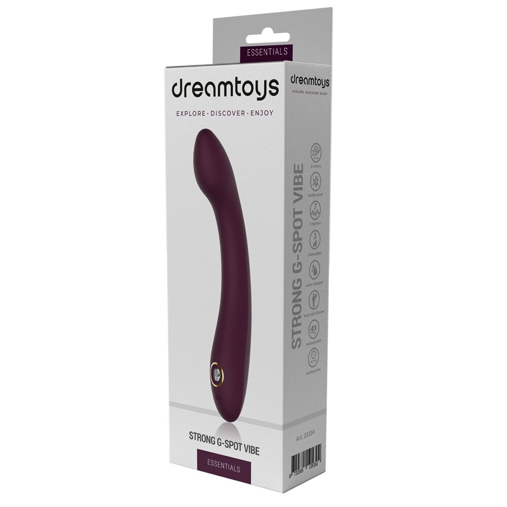 21.8cm Strong G-Spot Silicone Vibrator Dream Toys