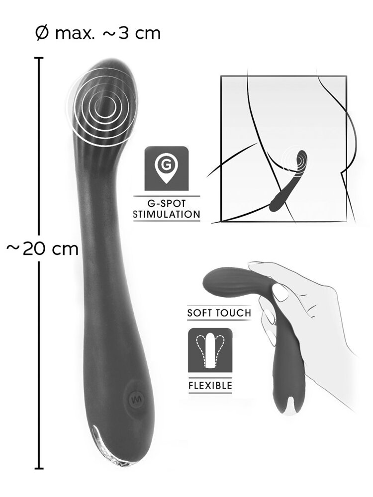 20.0cm G-Spot Silicone Vibrator Sweet Smile Orion