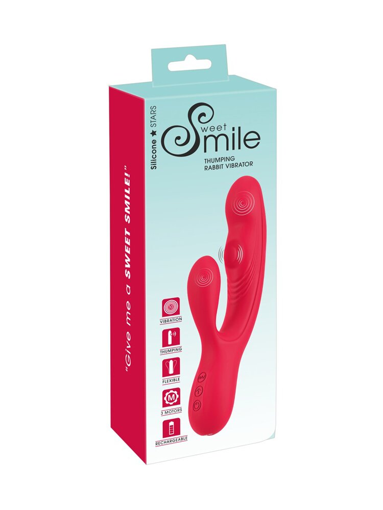 21.2cm Thumping Rabbit Silicone Vibrator Sweet Smile Orion