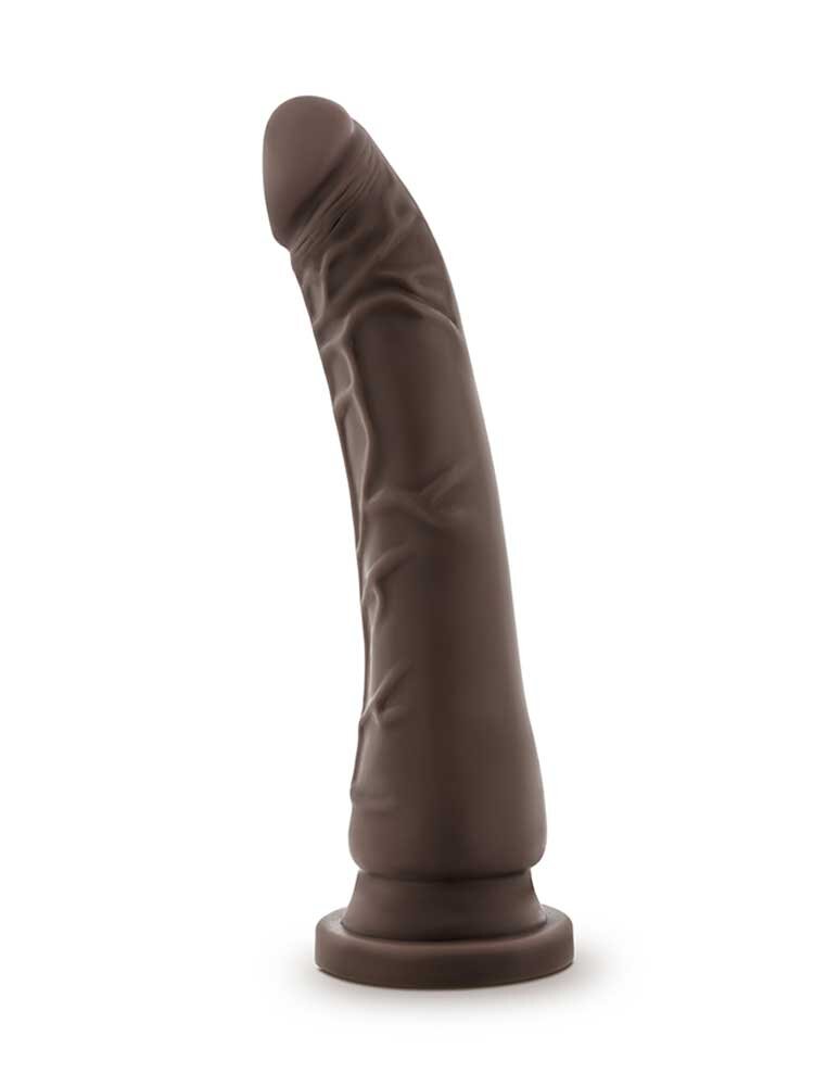 21.5cm Dr Skin Realistic Dildo with Suction Cup Brown Blush Novelties