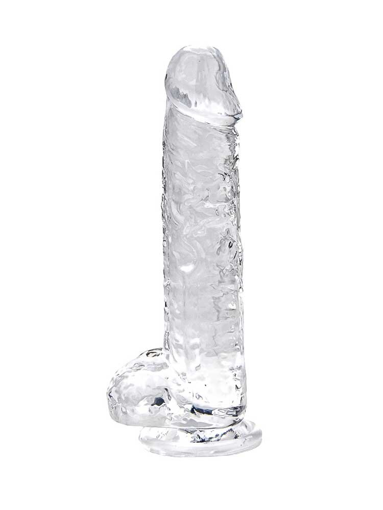 18.0cm Dildo with Balls Clear Loving Joy