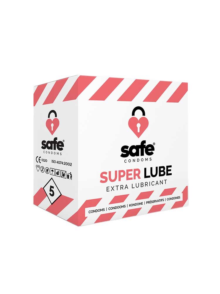 Super Lube Extra Lubricant 5 Pack Safe Condoms