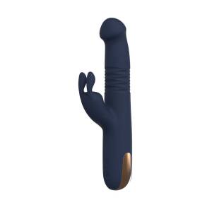22.4cm Goddess Phaedra Up & Down Rabbit Vibrator Blue Dream Toys