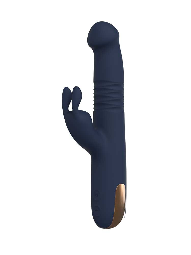 22.4cm Goddess Phaedra Up & Down Rabbit Vibrator Blue Dream Toys