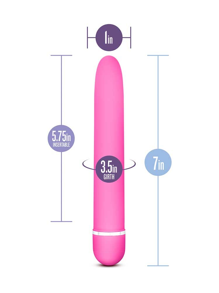 17.7cm Luxuriate Classic Vibrator Pink Blush Novelties