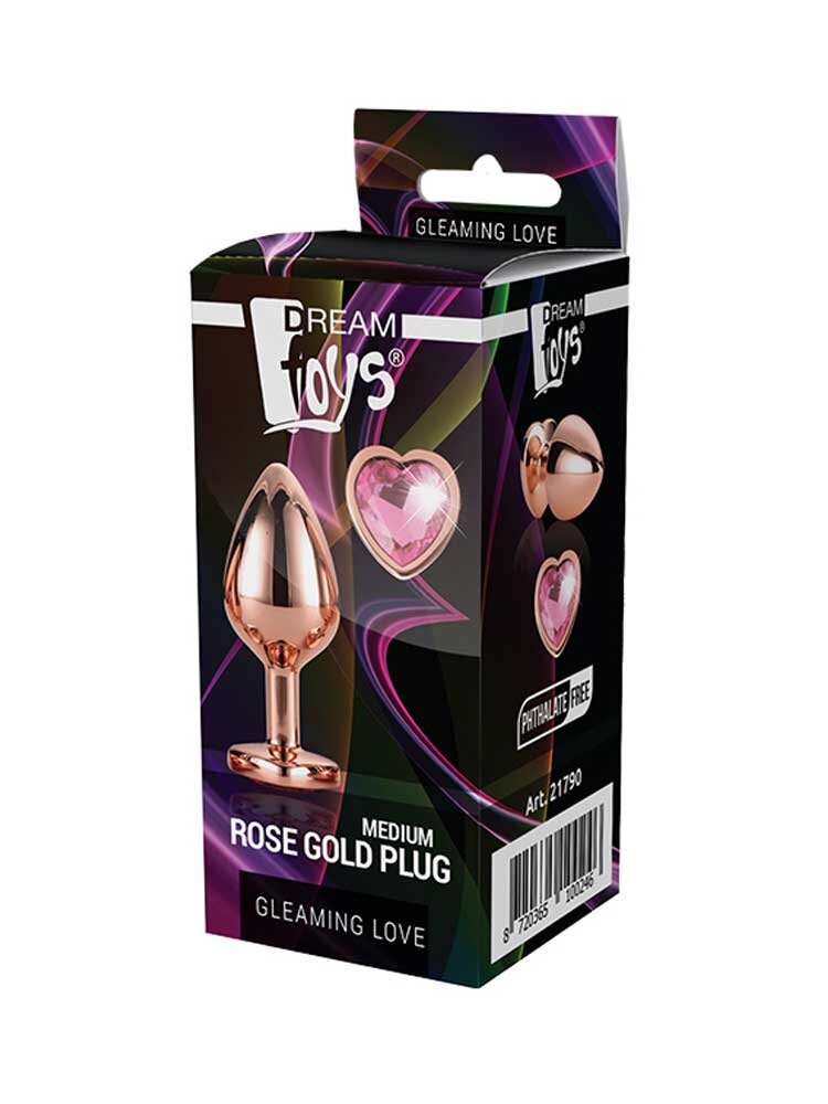 Gleaming Love Rose Gold Heart Medium by Dream Toys
