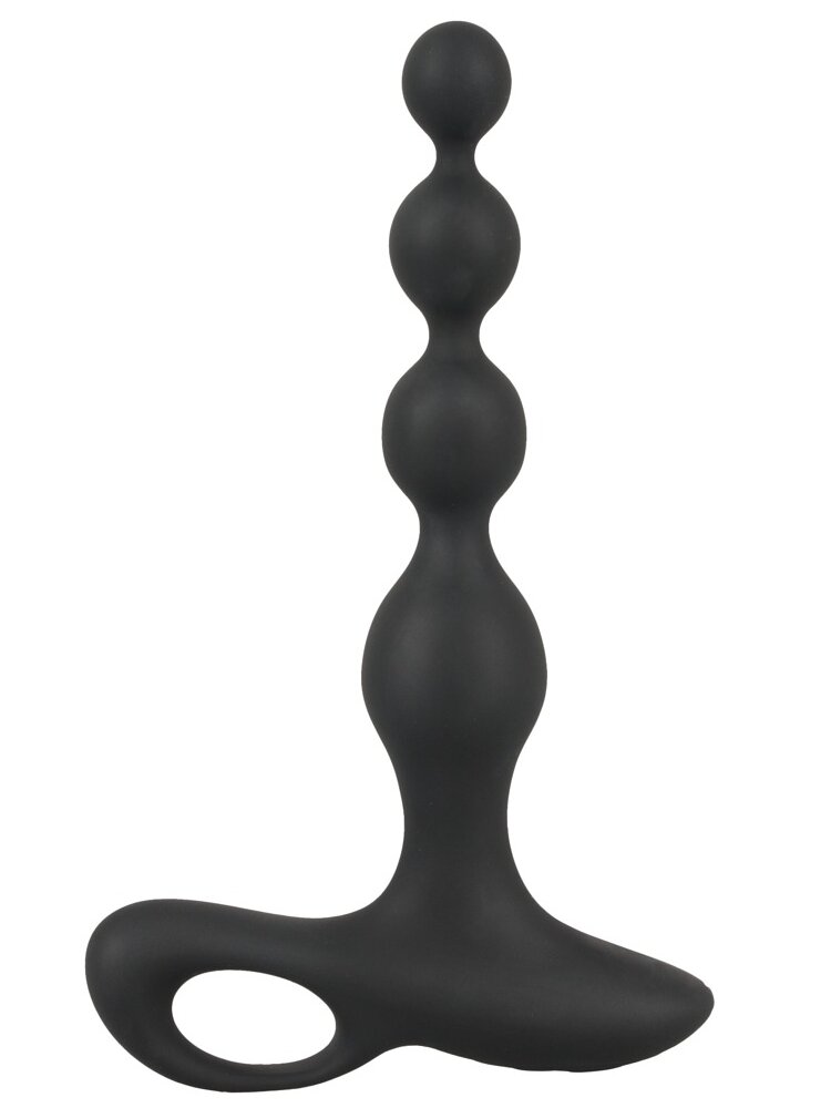 20.0cm Rechargable Silicone Anal Beads Black Velvets Orion