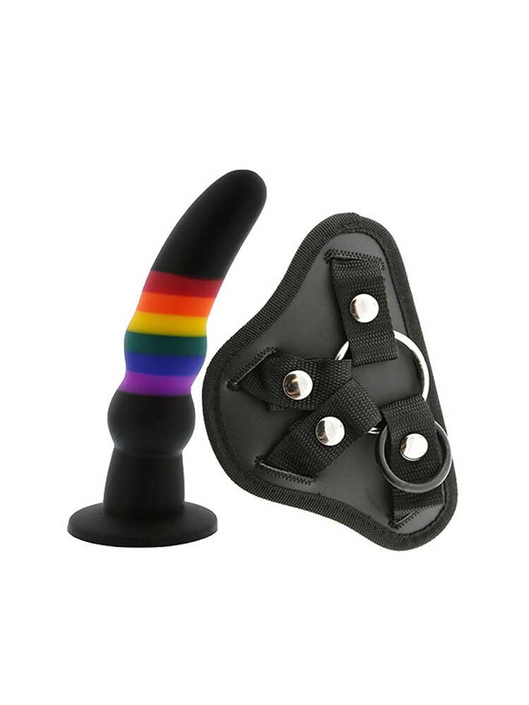 Colourful Love Strap On Solid Dildo by Dream Toys