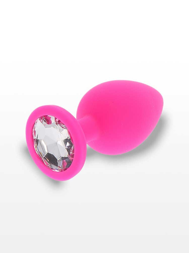 Diamond Booty Jewel Clear Medium Pink by ToyJoy