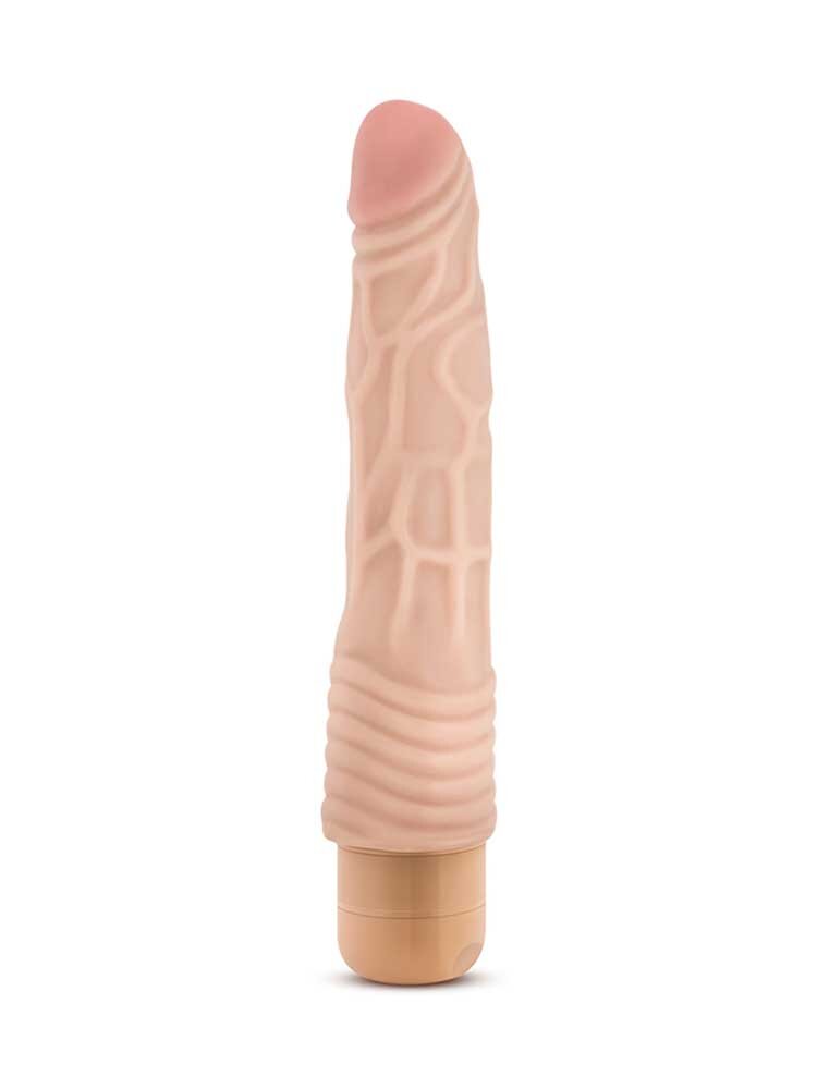 22.8cm Dr Skin Realistic Vibrator Vanilla Blush Novelties