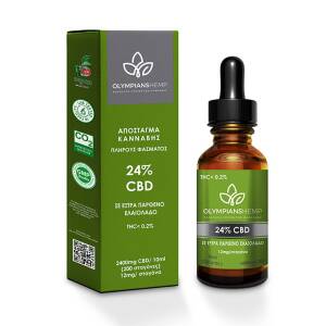 Απόσταγμα Κανναβιδιόλης 24% πλήρους φάσματος (2400mg - 200 σταγόνες) 10ml Olympians Hemp