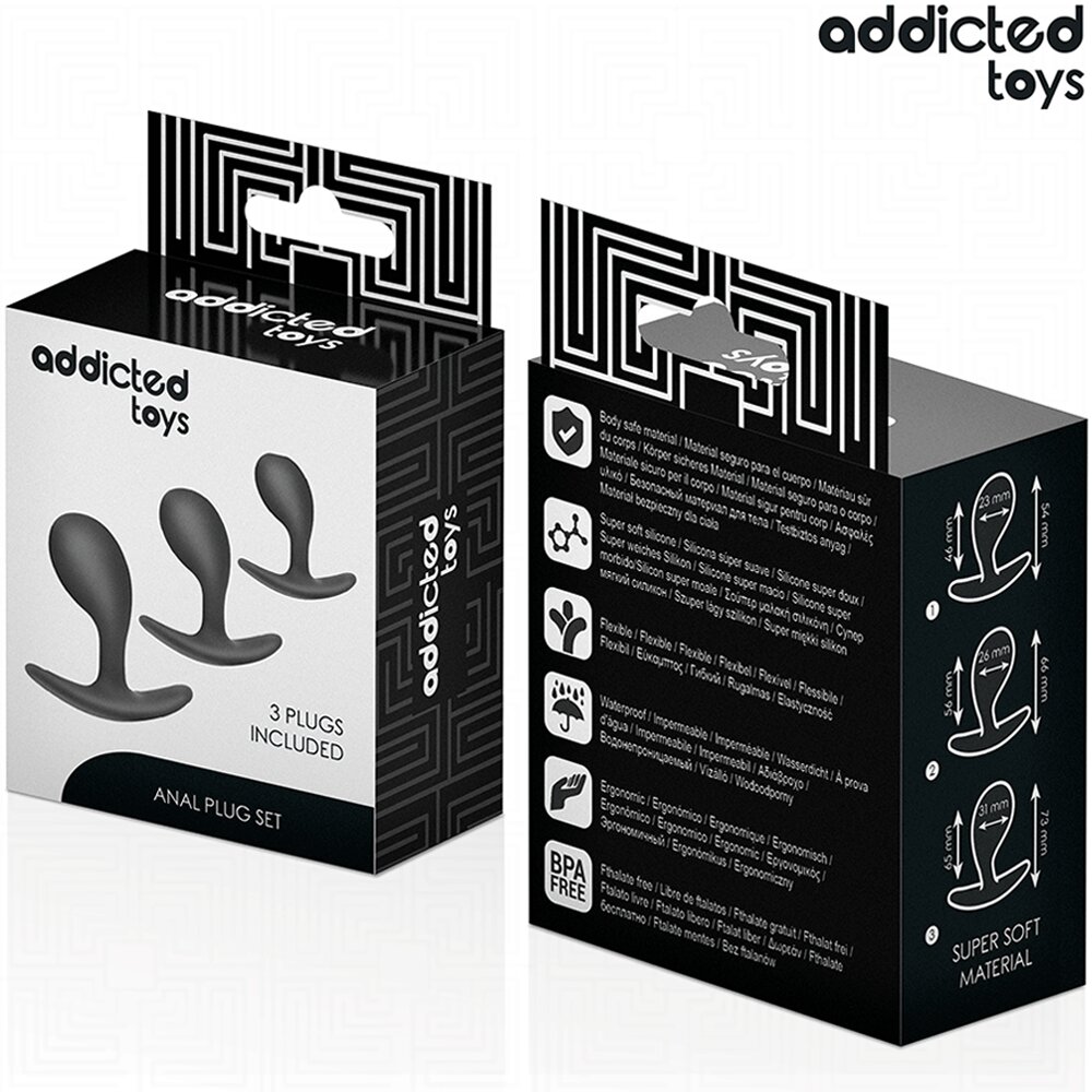 3.1cm Ø Anal Set with 3 Butt Plugs Addicted Toys DreamLove