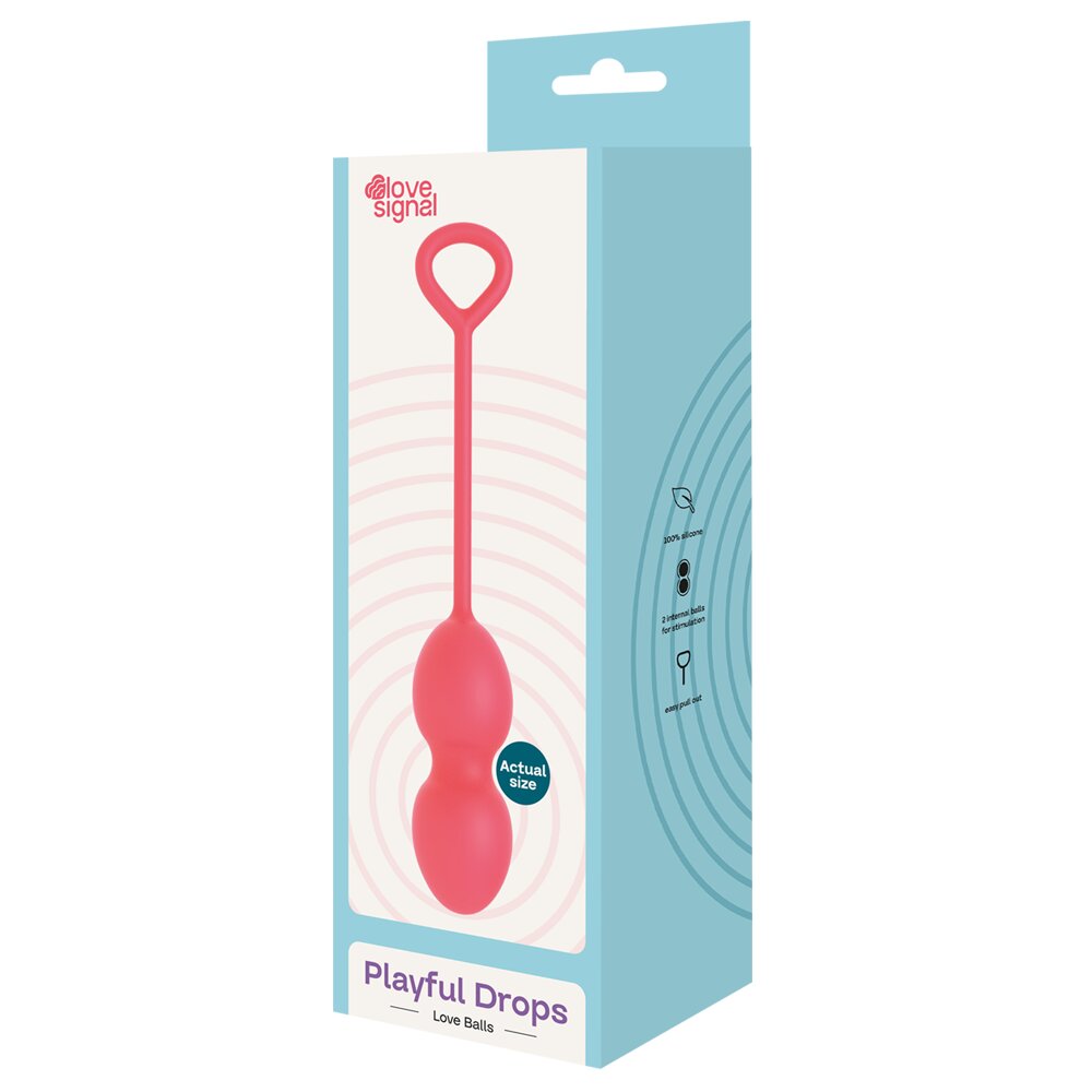 2.7cm Ø Playful Drops Love Balls Red Dream Toys