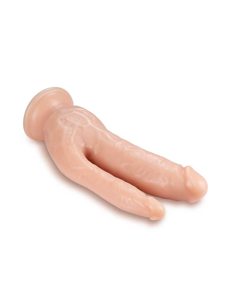 20.0cm Double Penetration Cock Dr Skin Vanilla Blush Novelties