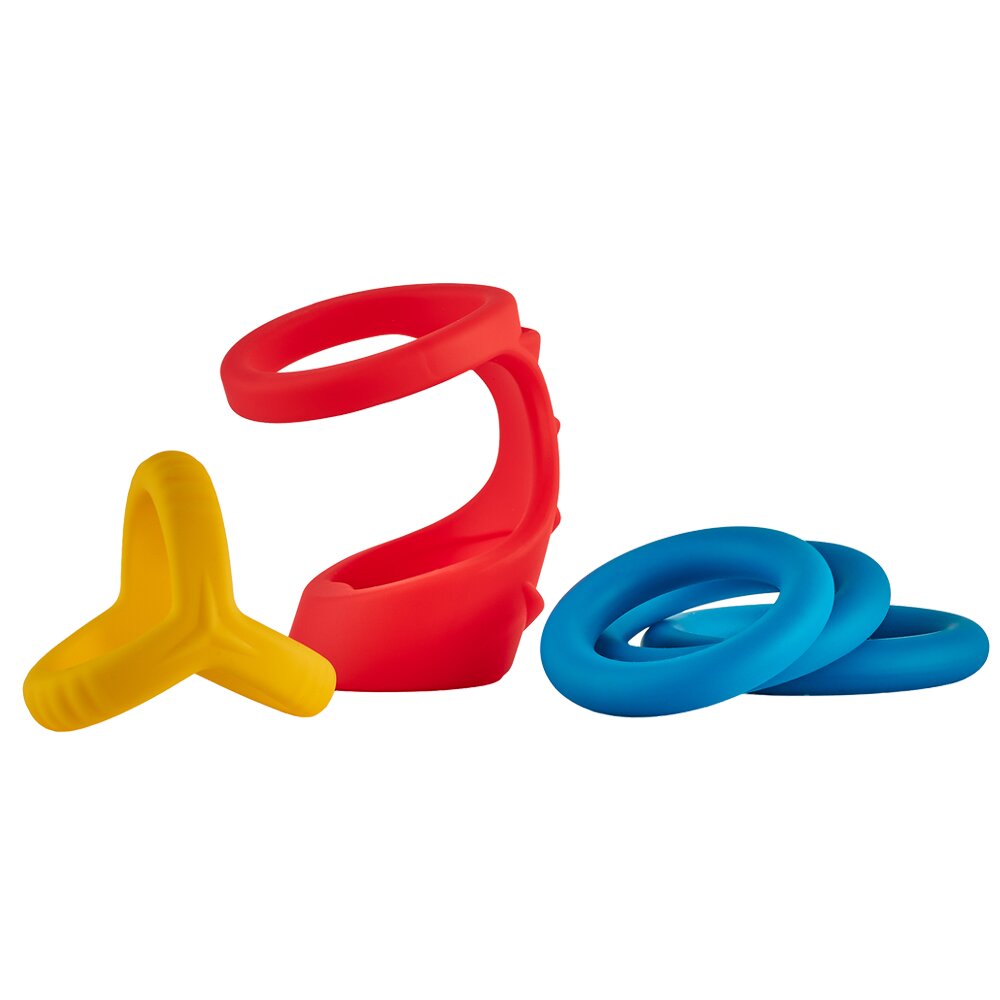 Long Play Love Set (5 Piece Silicone Cock Ring Set) Dream Toys
