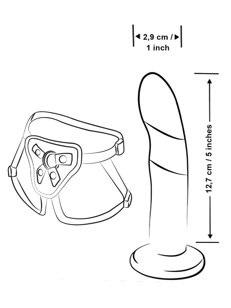 Piccolo Pegging Kit with Multicolor Dildo Romp