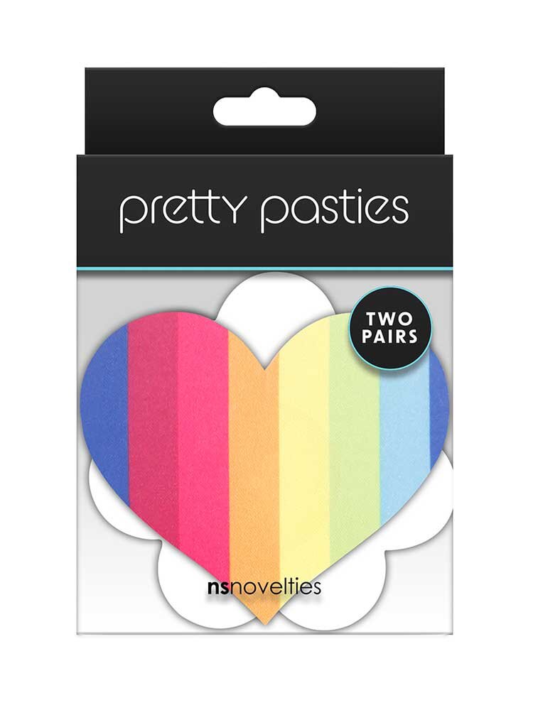 Pride Heart & Flower Rainbow (2 Pairs) Pretty Pasties NS Novelties