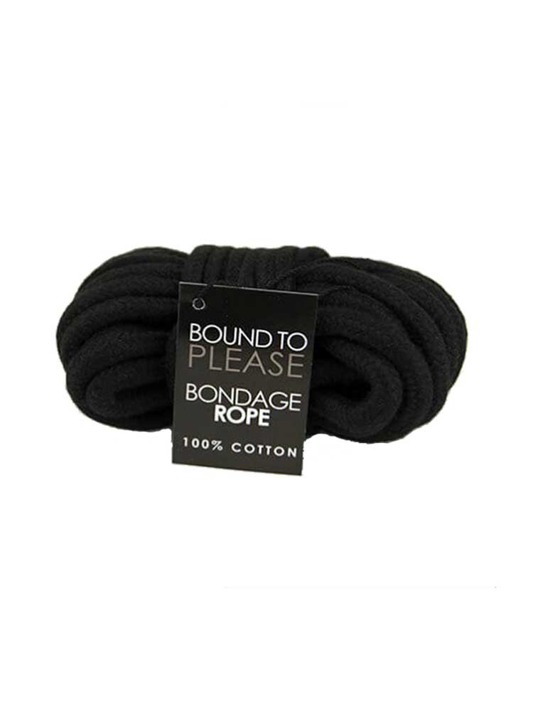 Cotton Bondage Rope Black 10m by Loving Joy