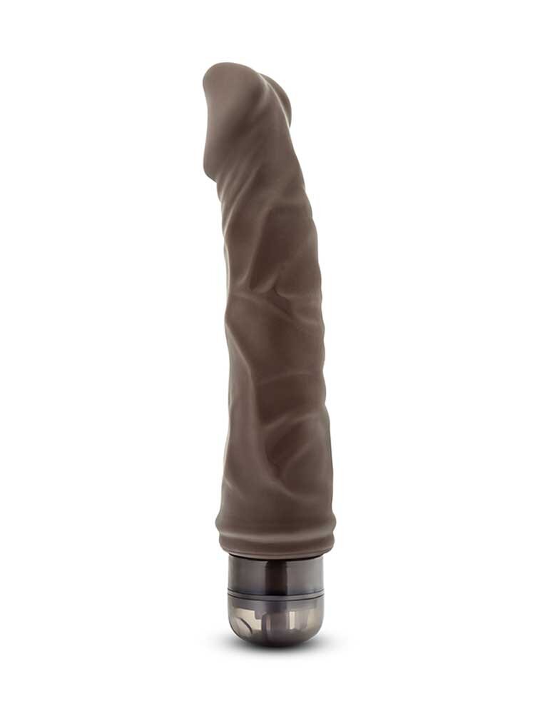 21.5cm Dr Skin Realistic Vibrator Brown Blush Novelties